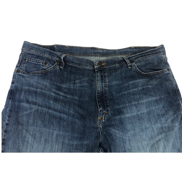 Wrangler Mens Jeans Dark Wash Straight Leg Size 42x29 Cotton Blend Workwear - Picture 5 of 8